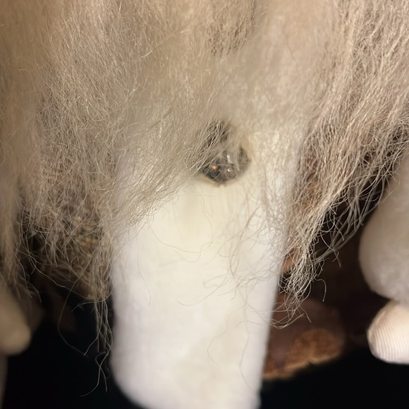 Vintage! Woof N Poof Christmas Santa Tapestry with  Signature Button. - Picture 13 of 15